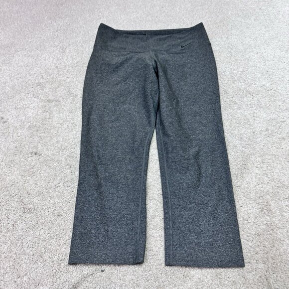 Nike Dri-Fit Leggings Gray Capri Pull On Skinny Women’s Size Small - Picture 1 of 11